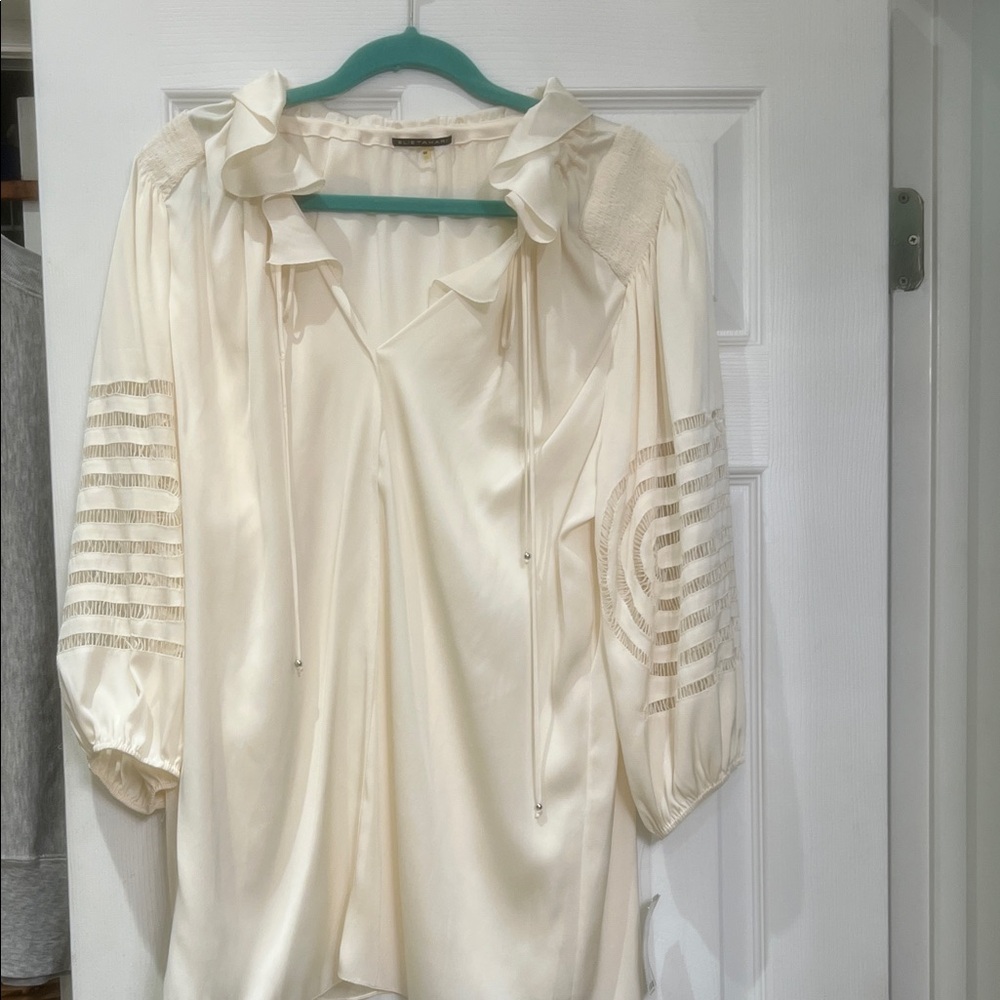 Ellie Cream Ruffled Women's Tunic